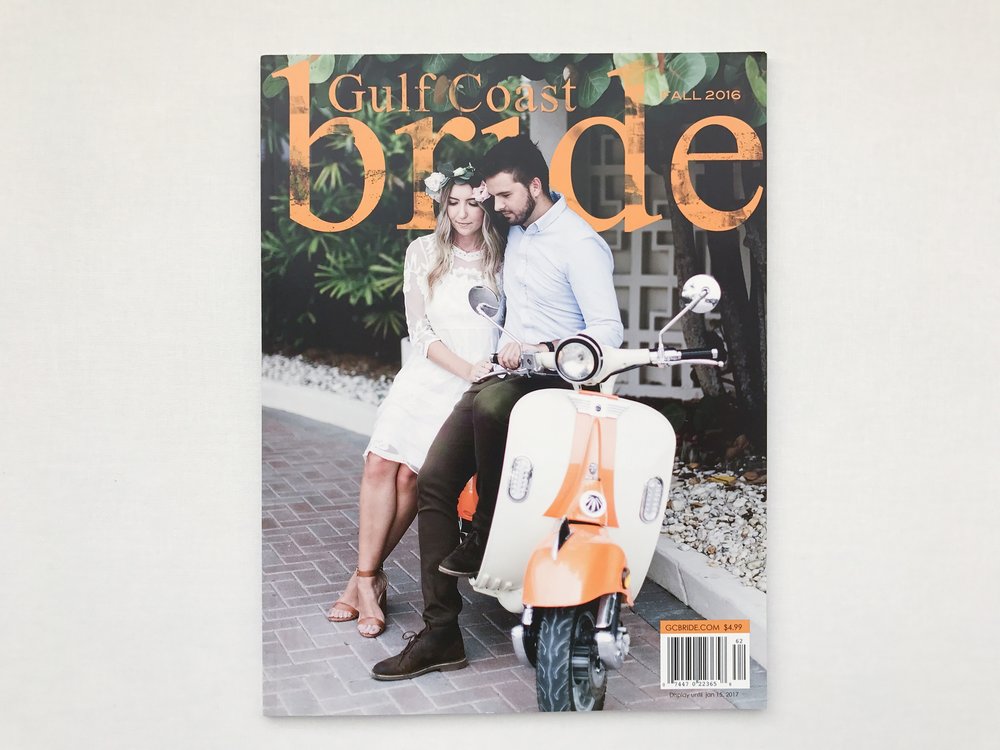  Fine Art Film Destination Wedding Photographer, featured in Gulf Coast Bride Magazine. 